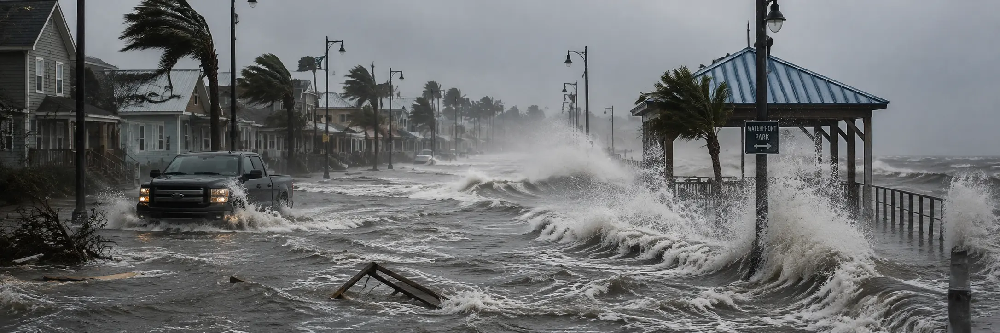 Storm surge and high winds from coastal storms can overwhelm roadways and public spaces, posing serious risks to people and outdoor amenities.